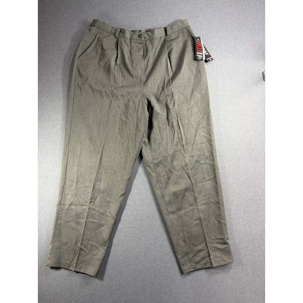 NWT Briggs New York Herringbone Career Grey Trousers  Pants Size 18